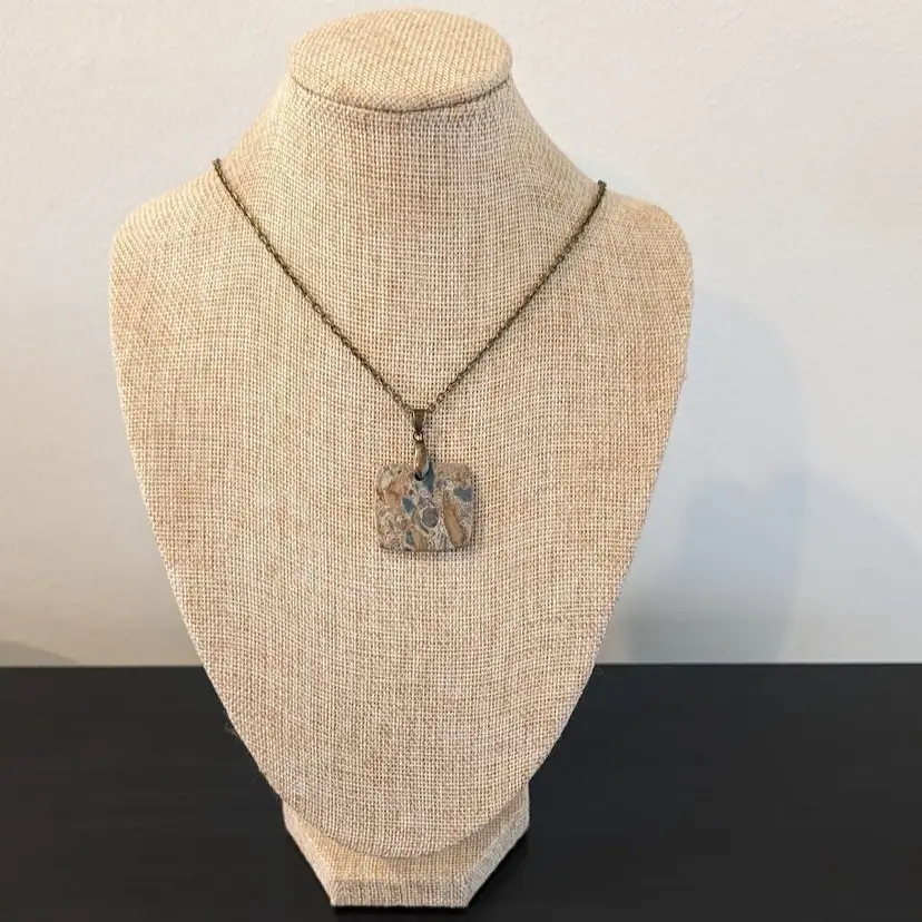 Pudding Stone Necklace - Bronze