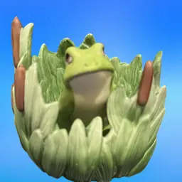 Woodland Surprises  Froggy Franklin Porcelain  1984