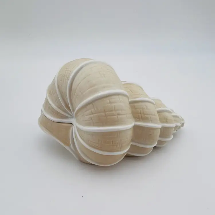 Wentletrap Shell Fine Porcelain Trinket Box By Lenox - Treasures Of The Sea Collection 1989 2.5”x 4.25”