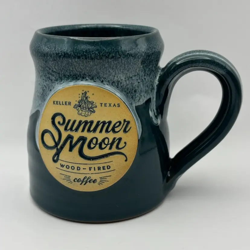 Green Deneen Summer Moon Pottery Mug
