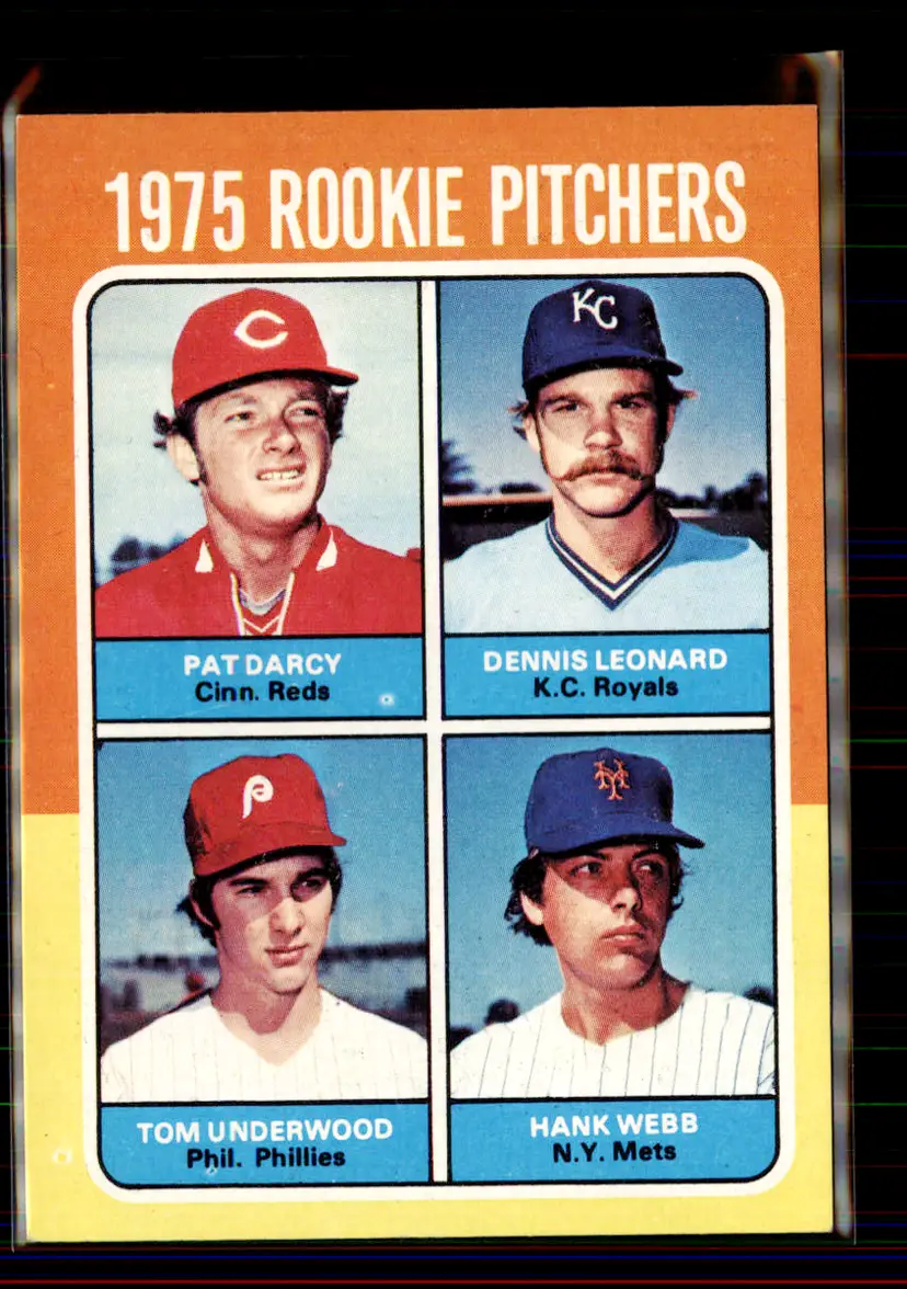 Pat Darcy/Dennis Leonard/Tom Underwood/Hank Webb 1975 Topps #615 - Cincinnati Reds/Kansas City Royals/Philadelphia Phillies/New York - (pk2-13)