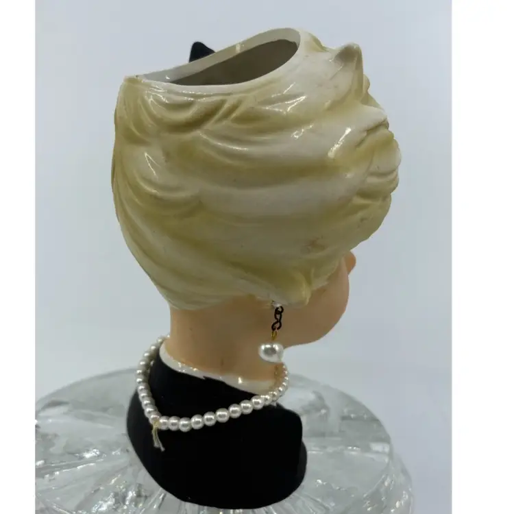 Napco Vintage Lady Head Vase #C8496 5.5”