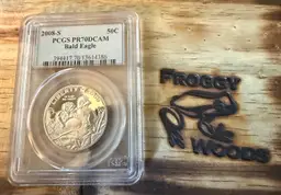 2008-S Bald Eagle Commemorative Half Dollar, graded PCGS PR70DCAM