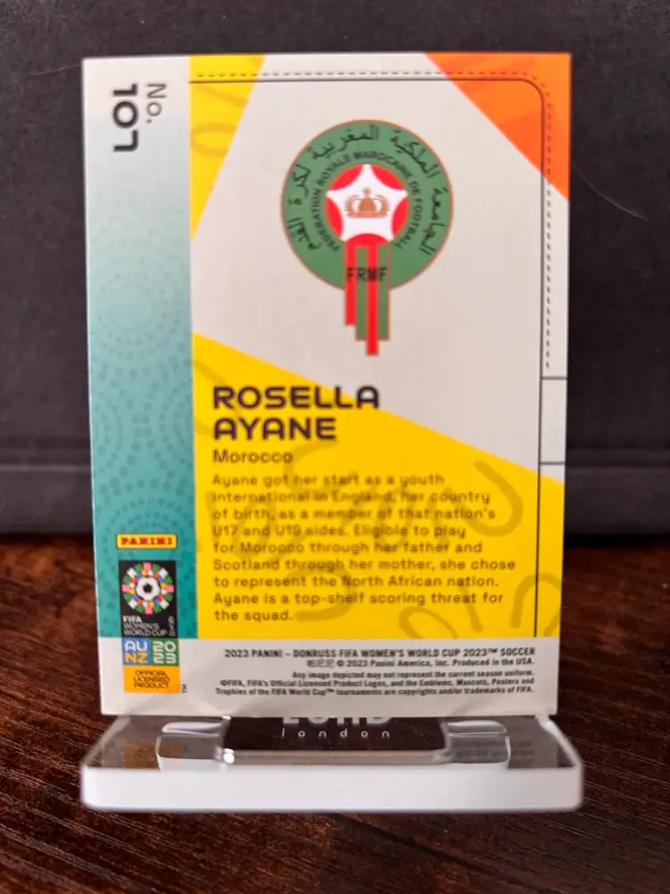 Rosella Ayane, Morocco, 2023 Donruss FIFA Women’s World Cup - Blue, /99, Soccer Card