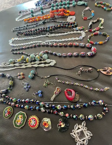 Beautiful Italian Glass, Silver, Millefiori, Art Glass Jewelry! Come Grab Some Pretty Goodies!