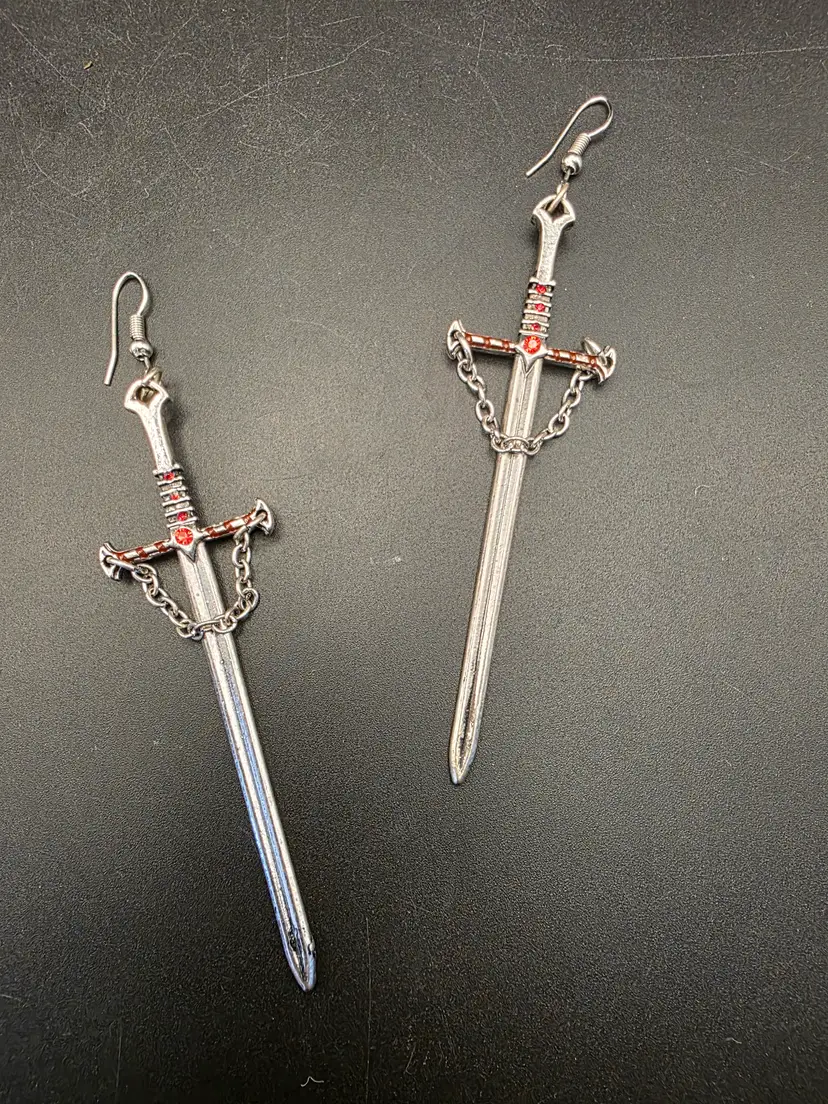 Sword earrings