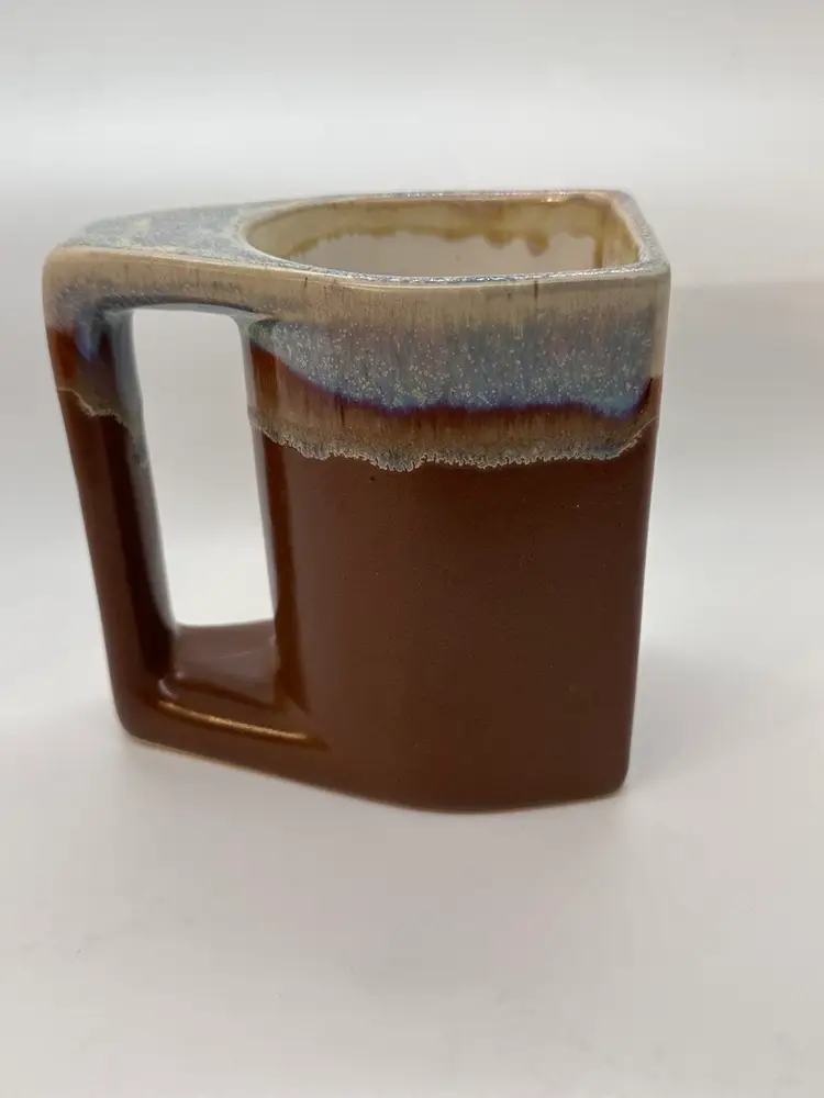 C & C Art Pottery Mexican Stoneware Coffee Mug Cup with Drip Glaze