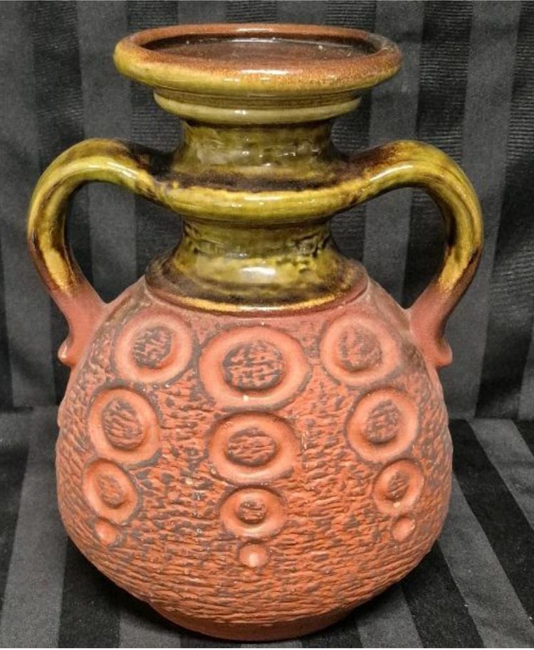 Beautiful Vintage W. GERMANY VASE CERAMIC 10" Tall 7036-25