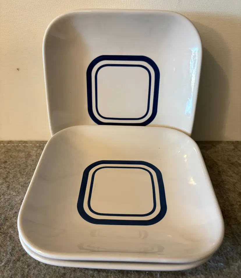 4 Nautica 6.5" Signature Square Salad Plates #2741