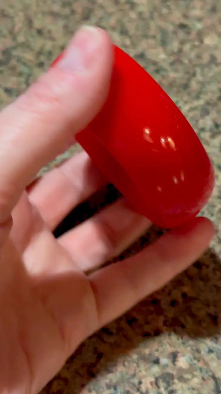 Vintage Cherry Red Bakelite Chunky Oval Bangle Bracelet