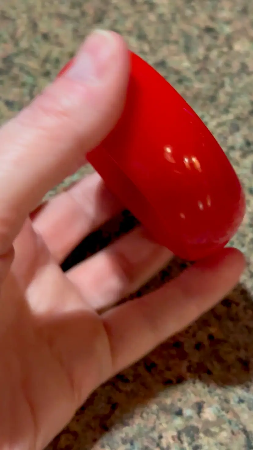 Vintage Cherry Red Bakelite Chunky Oval Bangle Bracelet