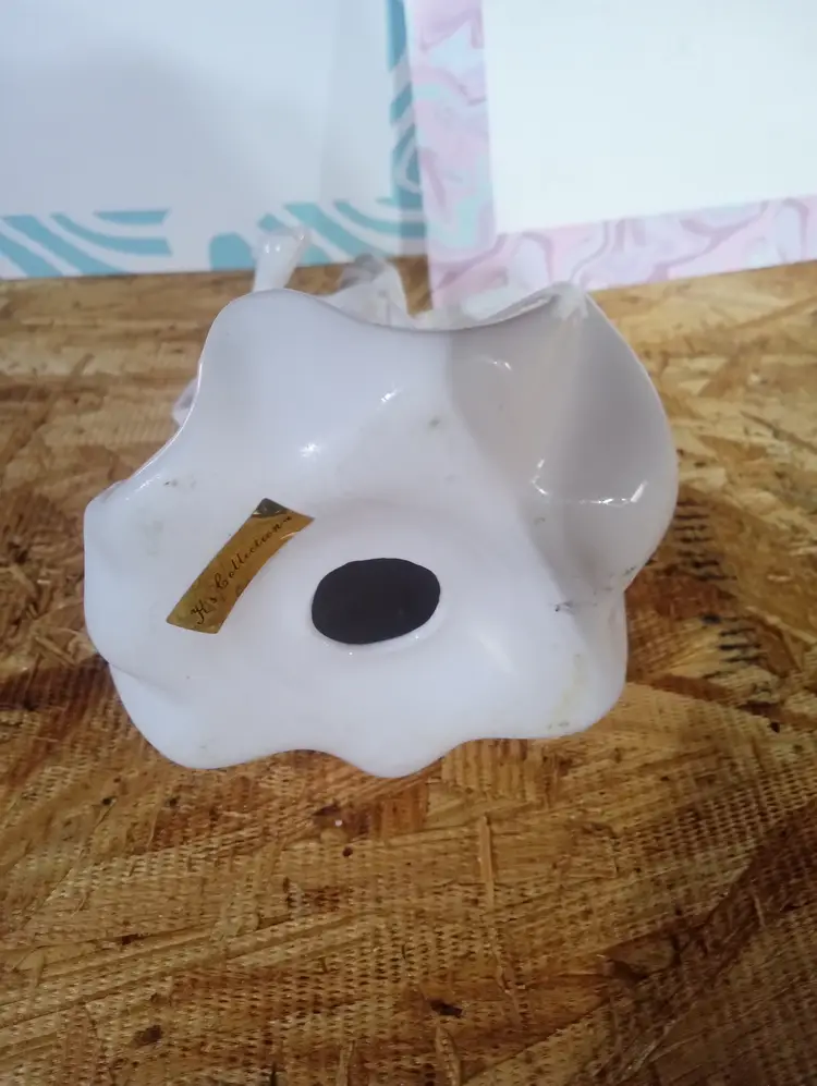 White Porcelain Angel Figurine With Gold Trim