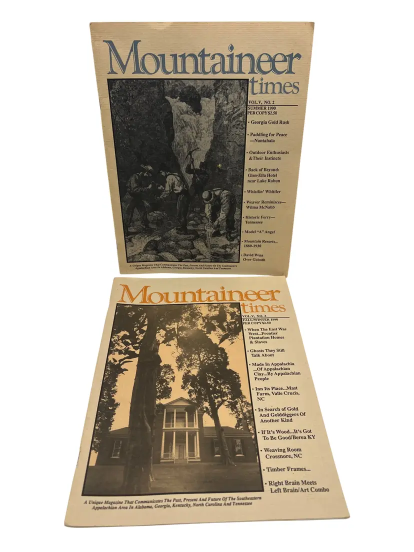Mountaineer Times Magazine Lot of 2 Summer Fall Winter 1990 Appalachian Culture History