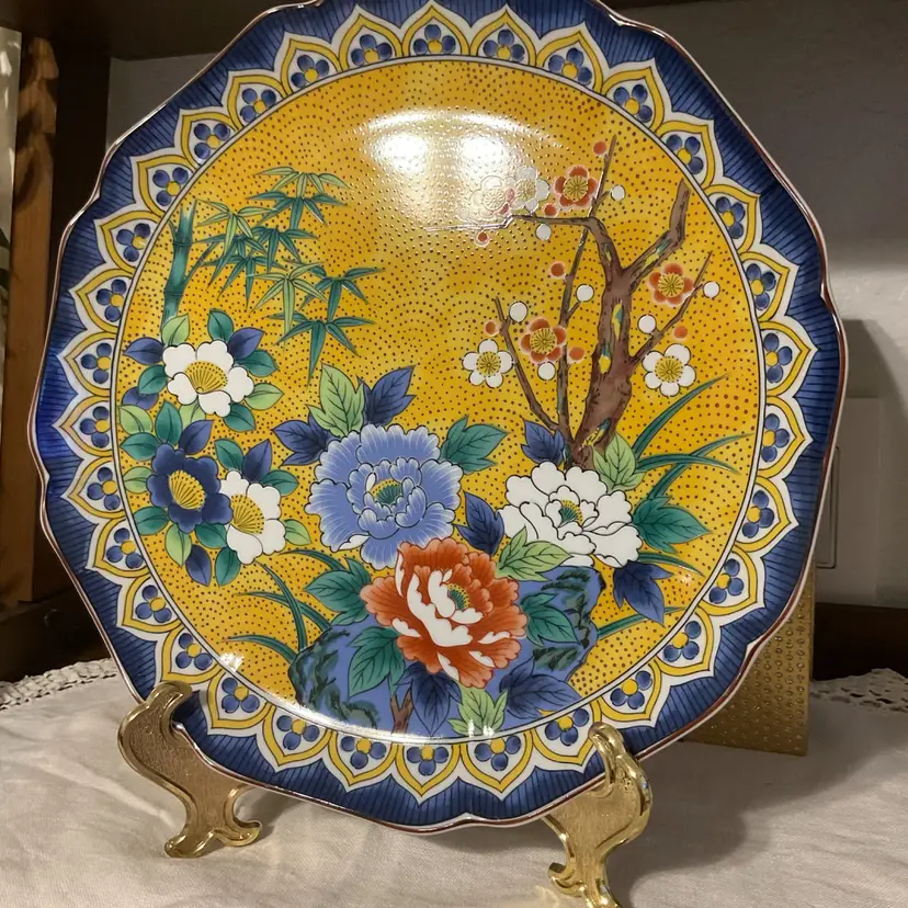 Japanese Kutani Ceramic Plate
