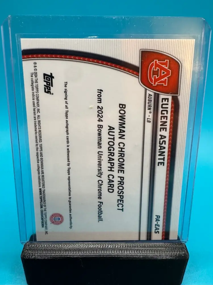 Eugene Asante 1st Bowman Chrome U Fuchsia Refractor Auto /150 Miami Dolphins