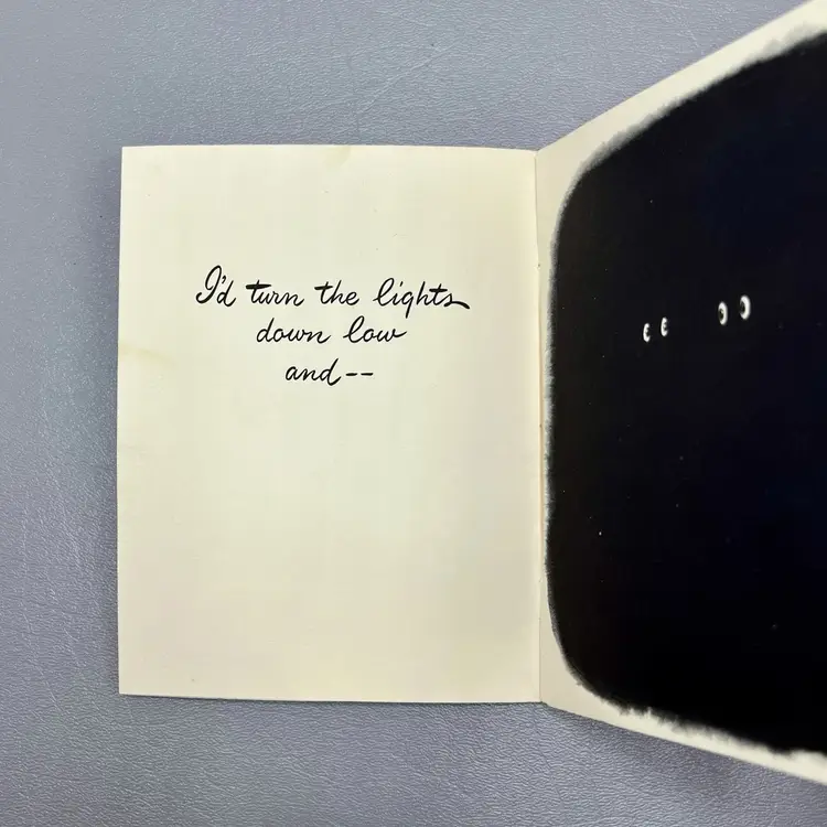 Vintage Hallmark Valentine Greeting Card Heart Couch Romantic Couple