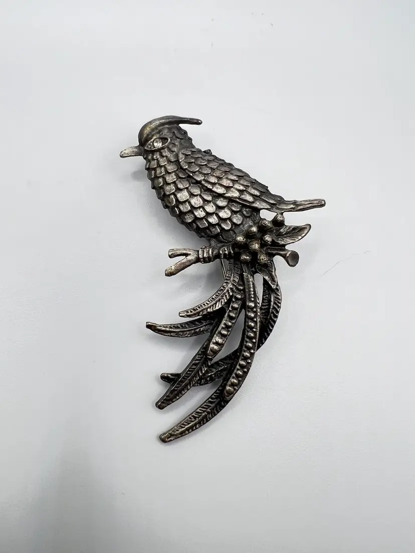 Vintage Bird Brooch By Designer Spilla Uccello 2 1/2”