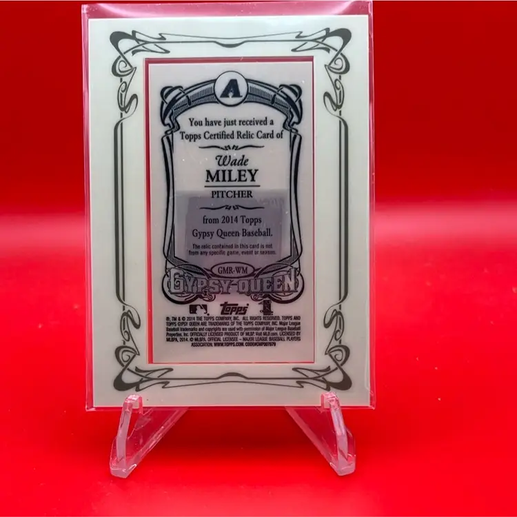 Wade Miley 2014 Topps Gypsy Queen Mini Framed Relic Arizona Diamondbacks