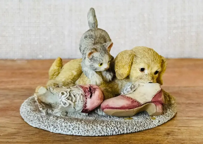 1992 Hamilton Gifts Partners In Crime Dog & Kitten