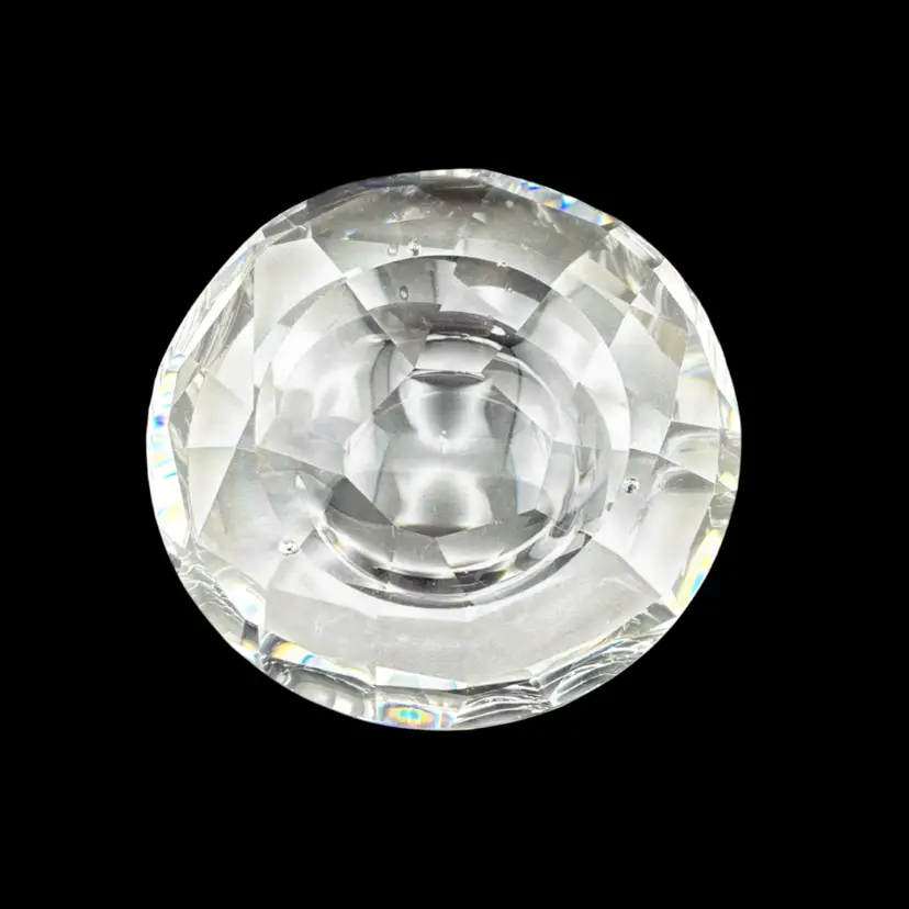 Swarovski Disc Shaped Votive/Candle Holder 3” Across