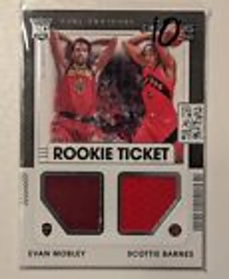 2021-22 Panini Contenders Rookie Ticket Dual Swatches #RT2-MBA Mobley, Barnes