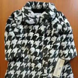 American Widgeon Houndstooth Faux Fur Coat