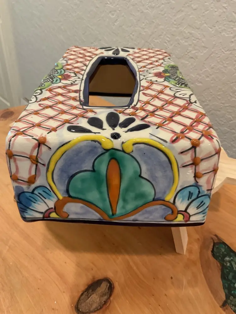 Talavera Mexican Tissue Box Cover