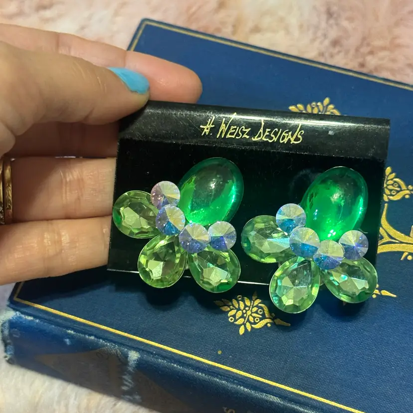 Vintage H Weisz Clip On Earrings