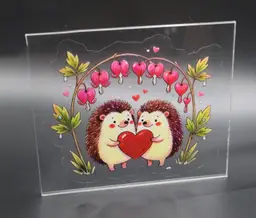 Valentine's Hedgehog Window Cling