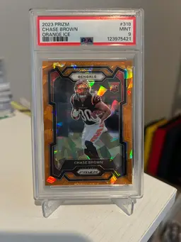 2023 Panini Prizm Chase Brown Rookie Orange Ice Prizm Card No. 318
