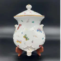 Vintage Lenwile Ardalt Lavabo Wall Pocket Lavabo Decor Butterflies Bugs Gold