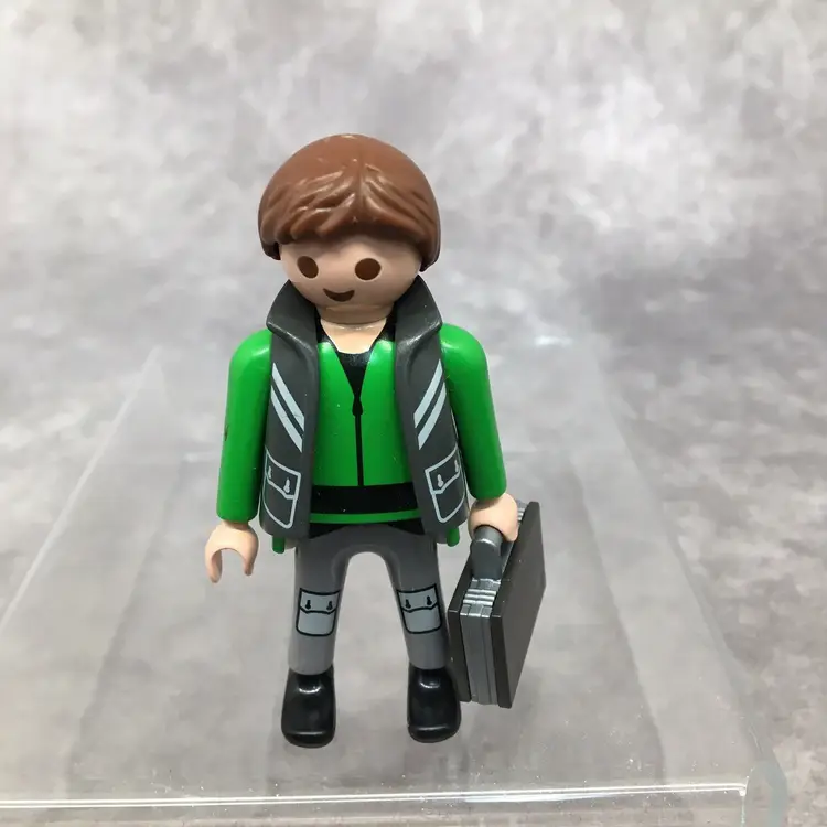 Playmobil Male Figure w/Briefcase-Case doesn't open