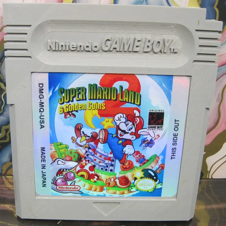 Gameboy Cartridge Super Mario Land 6 Golden Coins - Wall Art 3D Printed