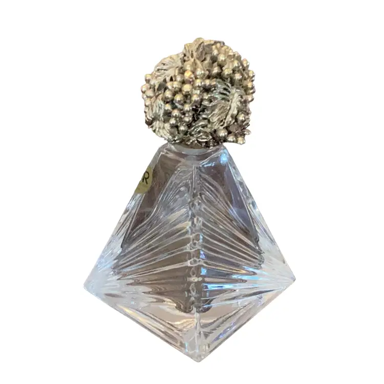 Vintage RCR Royal Crystal Rock Pyramid Perfume Bottle Not Original Stopper Made In Italy