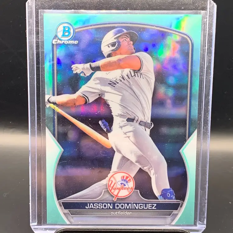 2023 Bowman Chrome Jasson Dominguez Aqua Refractor /125 New York Yankees