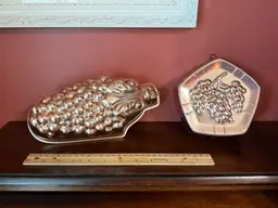 Copper Tinted Aluminum Molds - Pair Of Grape Molds