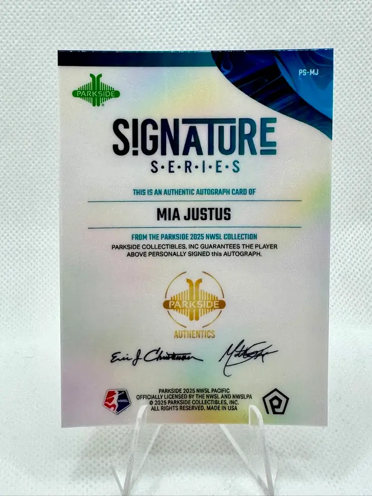 Mia Justus Auto 2025 Parkside Pacific Utah Royals