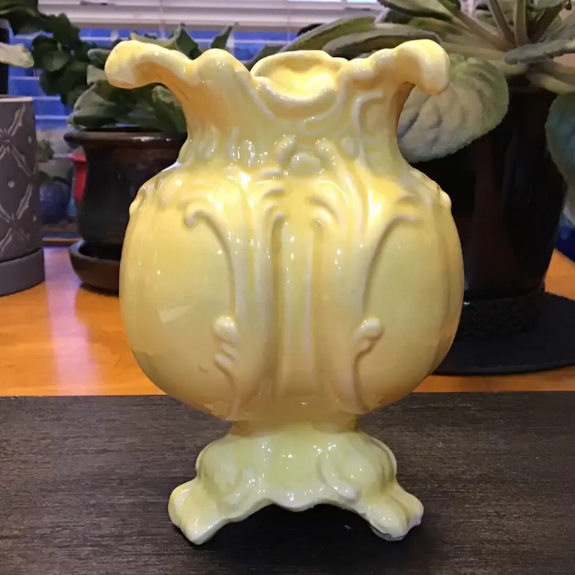 Vintage Small Yellow Vase Made In Japan