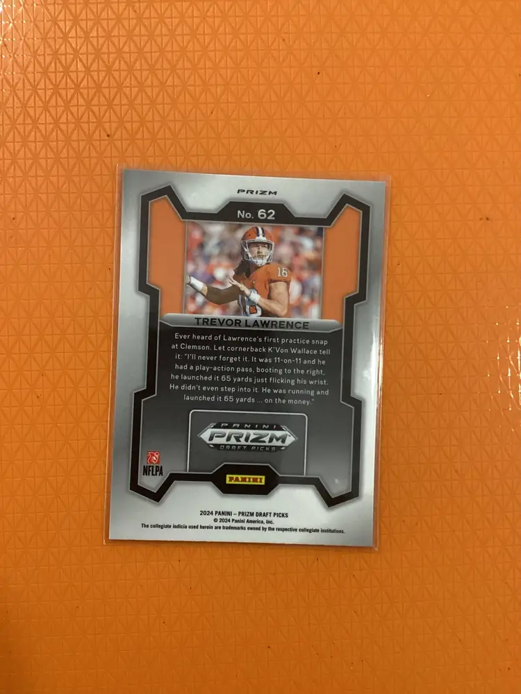 2024 Panini Prizm Draft Picks Green Prizm Trevor Lawrence Clemson Tigers