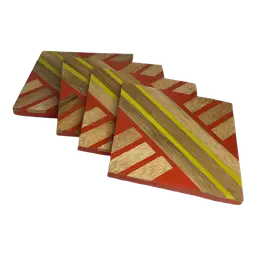 Set of 4 Anthropologie Wood and Resin Coasters (+ 2 Extras)