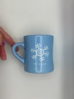 Lid Is Good Snowflake Coffee Mug 4”