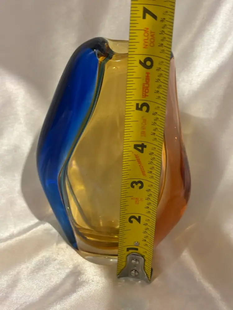 Czech Glass Tri-Color Vase Small chip base
