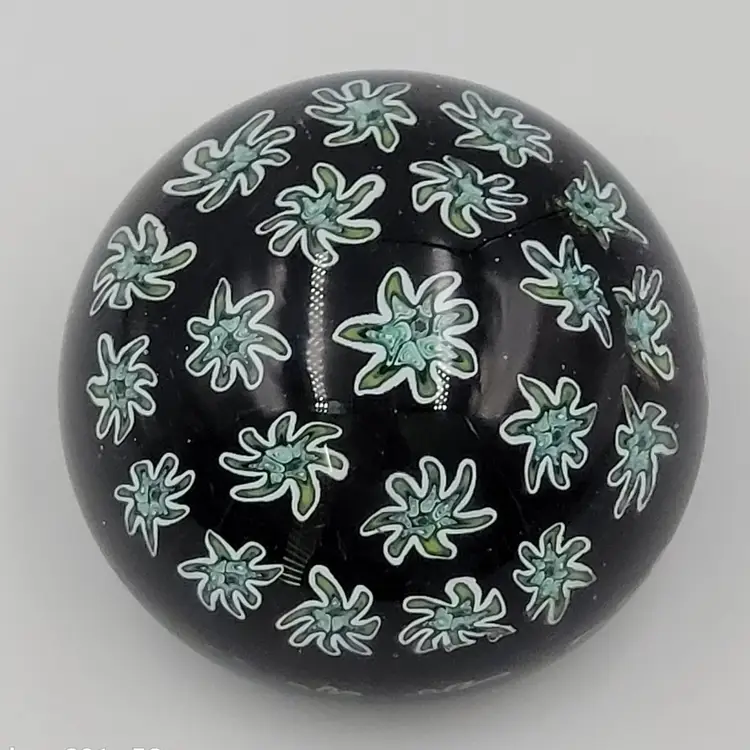 Murano? Style Floral Millefiori Cane Domed Paperweight