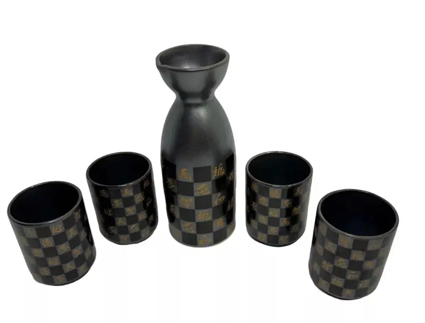 Kafuh MT8/K Japanese Porcelain Sake 5 Piece Gift Set
