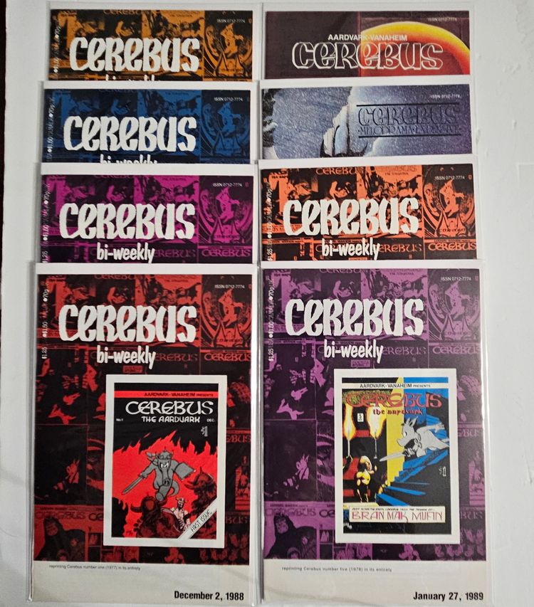 Cerebus bi-weekly reprints #1-5 & #10 plus June 87 & Feb 95 issues