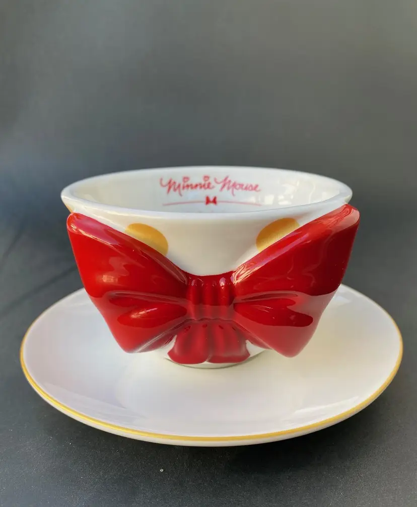 DISNEY Minnie Mouse Signature Cup & Saucer Set - OPEN BOX
