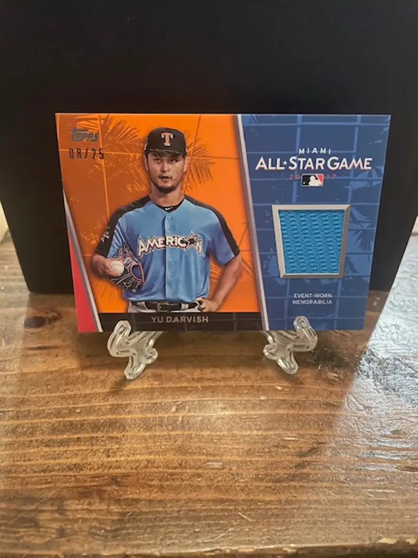 2017 Yu Darvish All Star Stiches Relic Card Orange /25