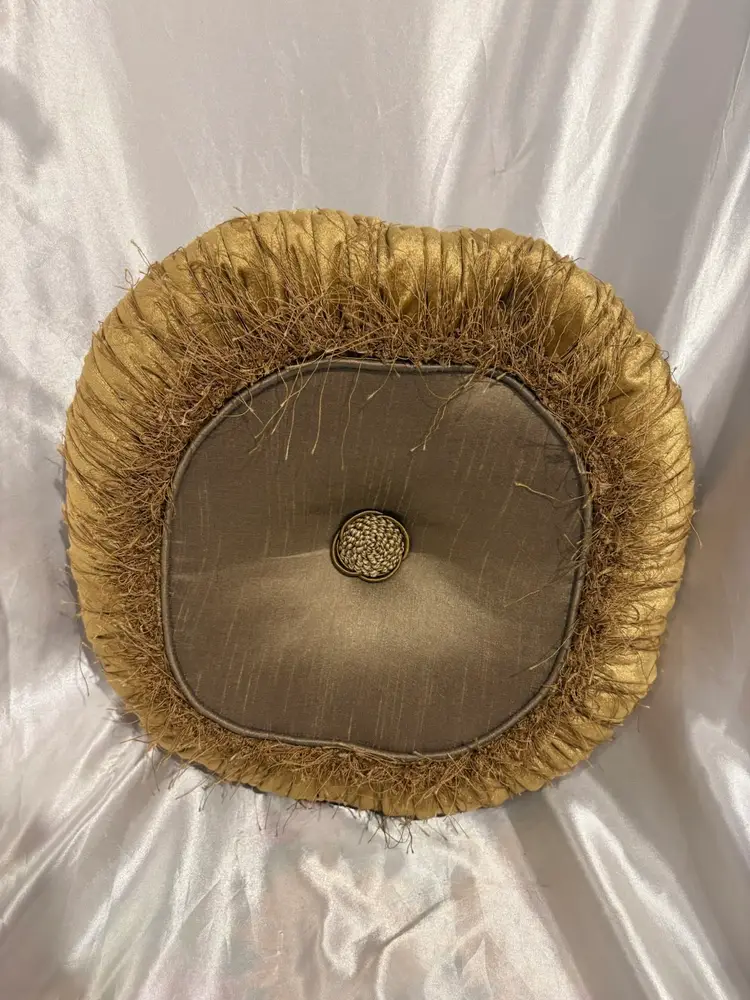 Vintage Victorian style Gold Throw Accent Pillow