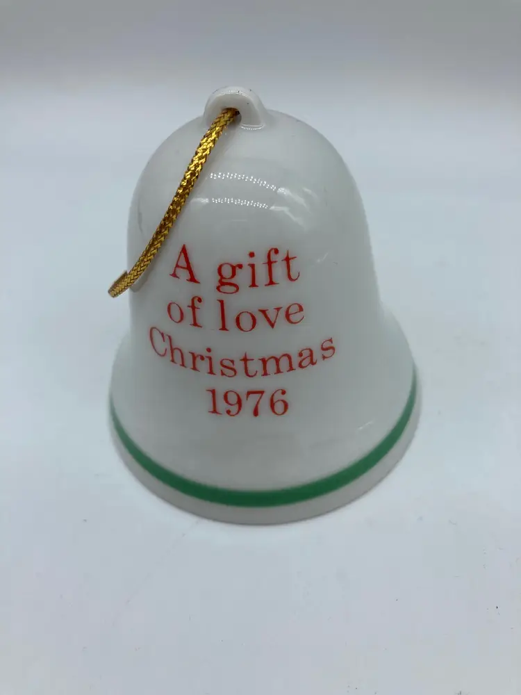 Vintage Joan Walsh Anglund 1972 Christmas Bell Ornament