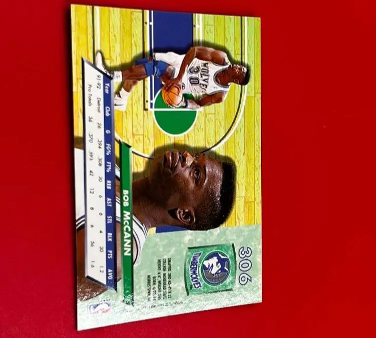 1993 Fleer Ultra Collector Basketball Trading Card Timberwolves Bob McCann #306